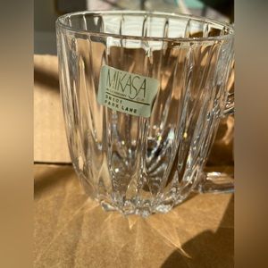 Mikasa Crystal Mugs - 2 mugs.  1 set of 2